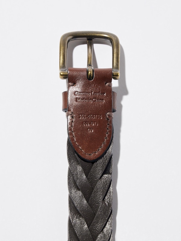 Leather Wide Mesh Belt