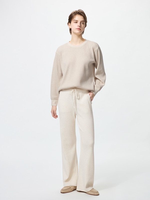 Waffle  Crew Neck T-shirt | Long Sleeve