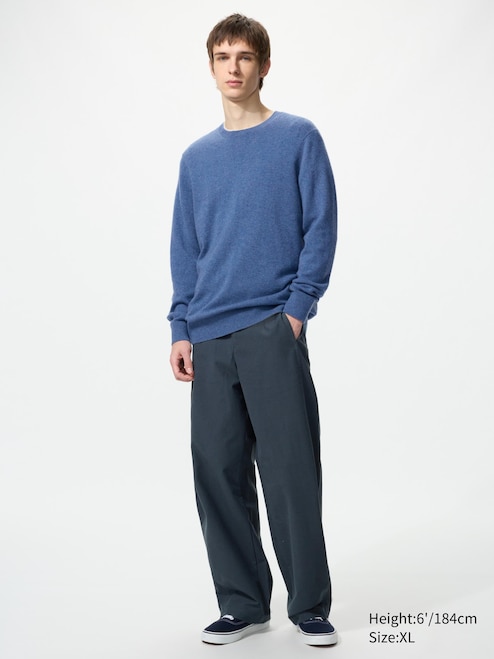 MEN'S CASHMERE CREW NECK SWEATER LONG SLEEVE UNIQLO MY - Main Image