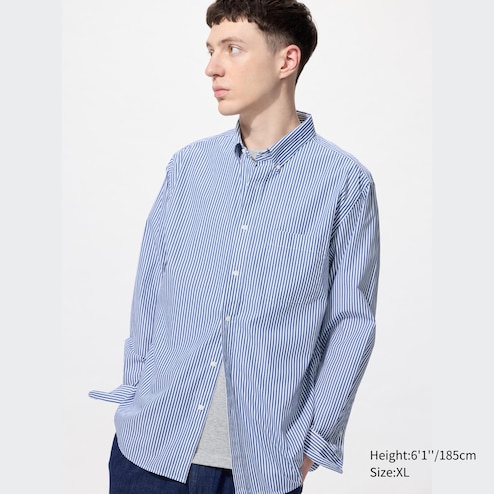 uniqlo striped long sleeve shirt