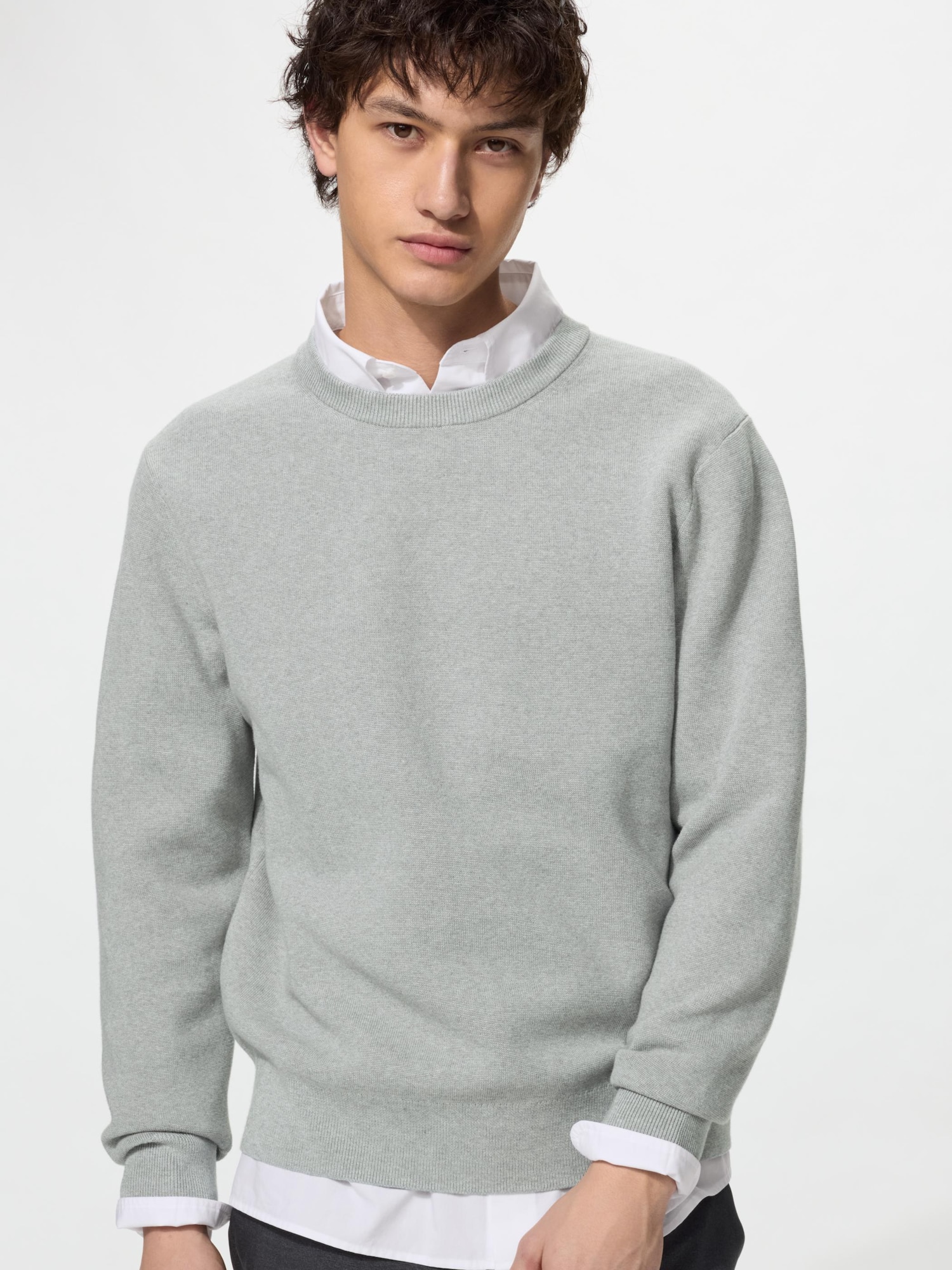 Men's Washable Knitted Crew Neck Sweater | UNIQLO MY