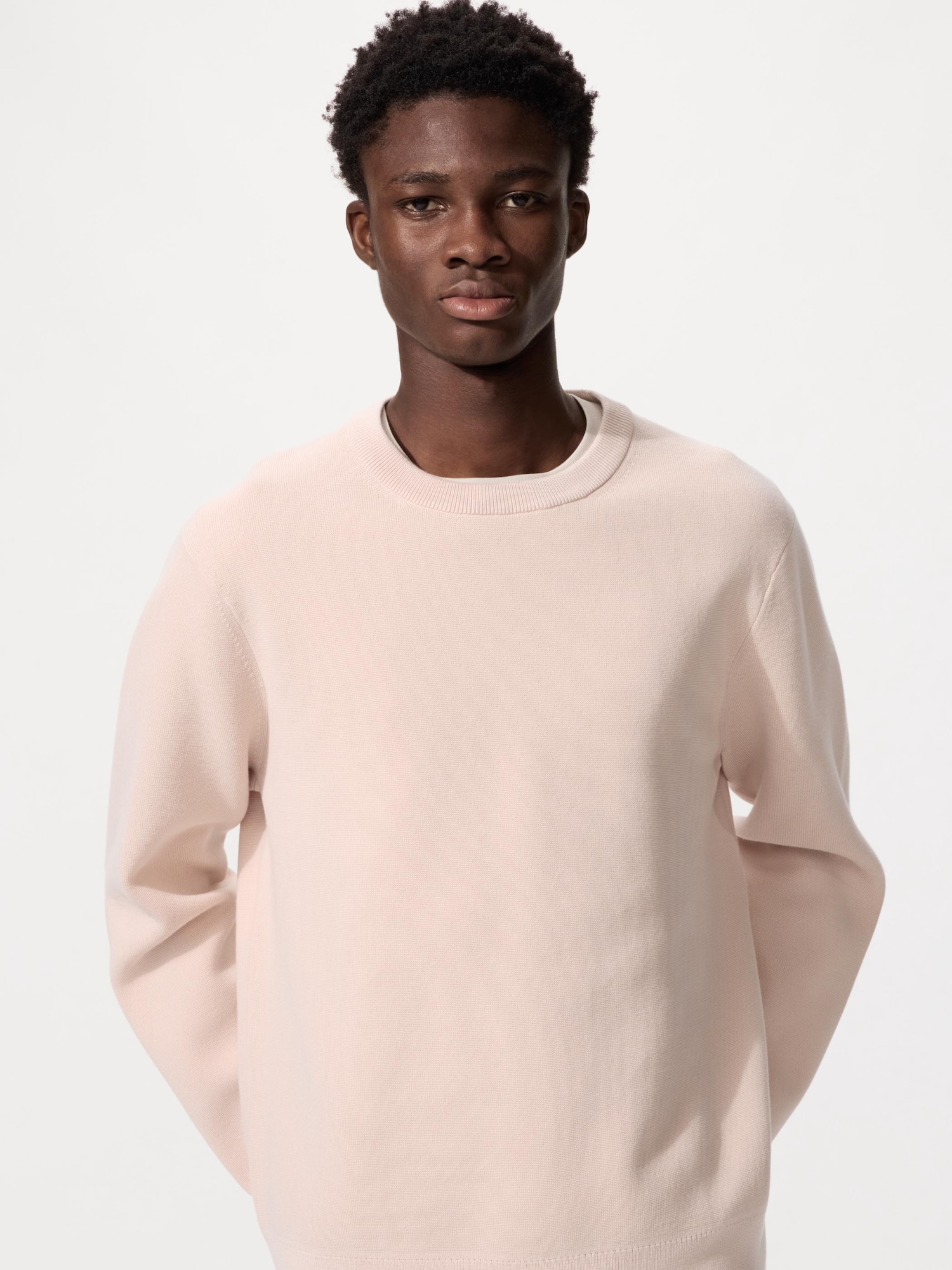 WASHABLE MILANO RIBBED CREW NECK SWEATER | UNIQLO MY