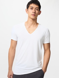 AIRism V Neck T-shirt | Short Sleeve