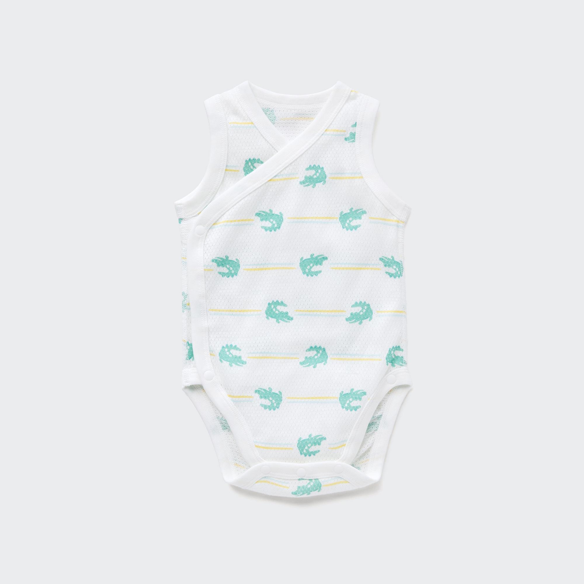 COTTON MESH INNER SLEEVELESS BODYSUIT (FRONT OPEN) | UNIQLO MY