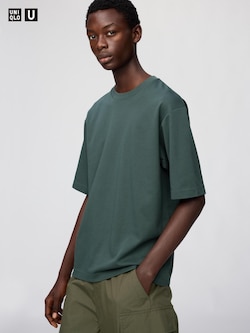 AIRism Cotton Oversized Crew Neck T-Shirt | Half Sleeve