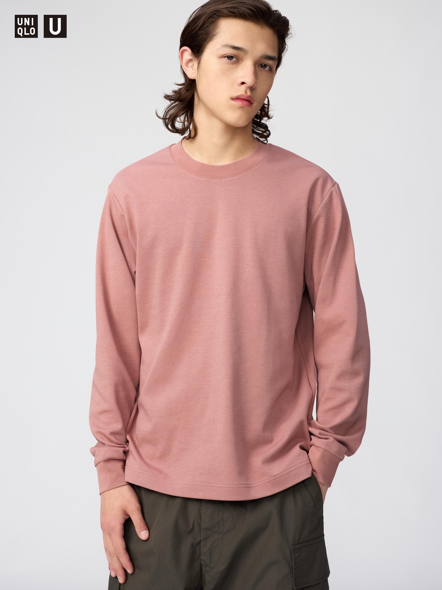 AIRism Cotton Crew Neck T-shirt | Long Sleeve