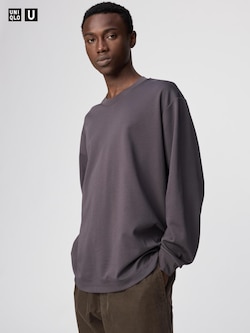 AIRism Cotton Crew Neck T-shirt | Long Sleeve