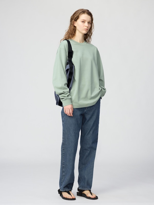 AIRism Cotton Crew Neck T-shirt | Long Sleeve