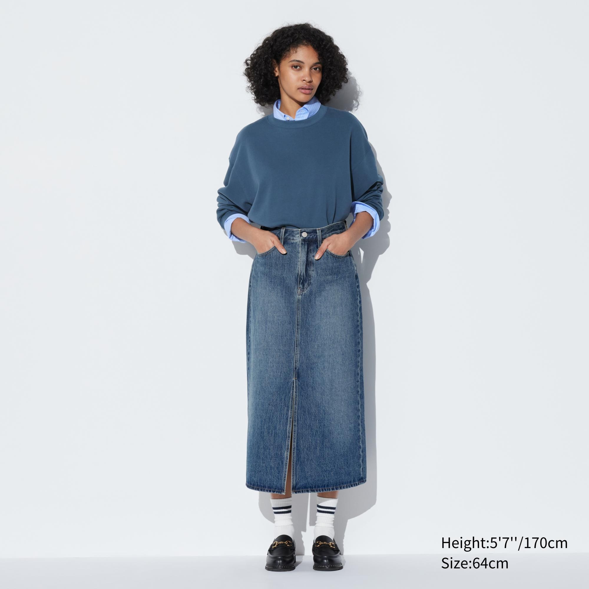 Uniqlo jeans sale skirt