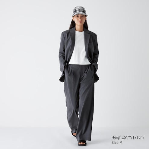 UNIQLO Malaysia - WOMEN Drape Wide Leg Ankle Length Pants RM 129.90 Get it  at