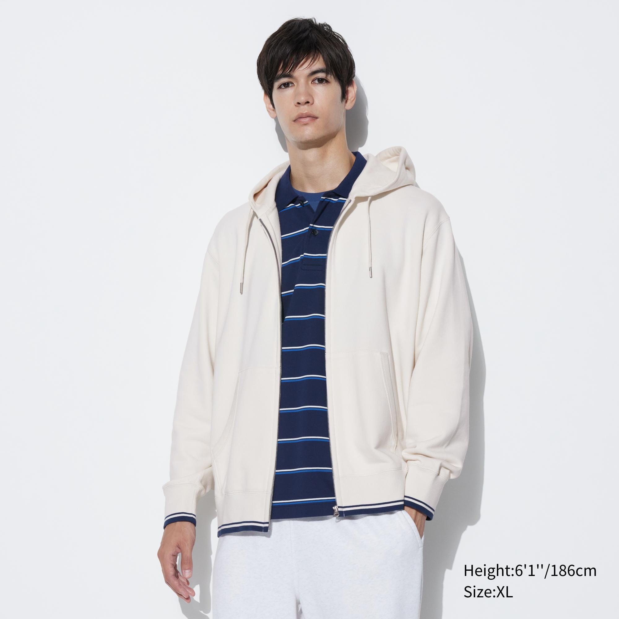 Uniqlo sweat hotsell full zip hoodie