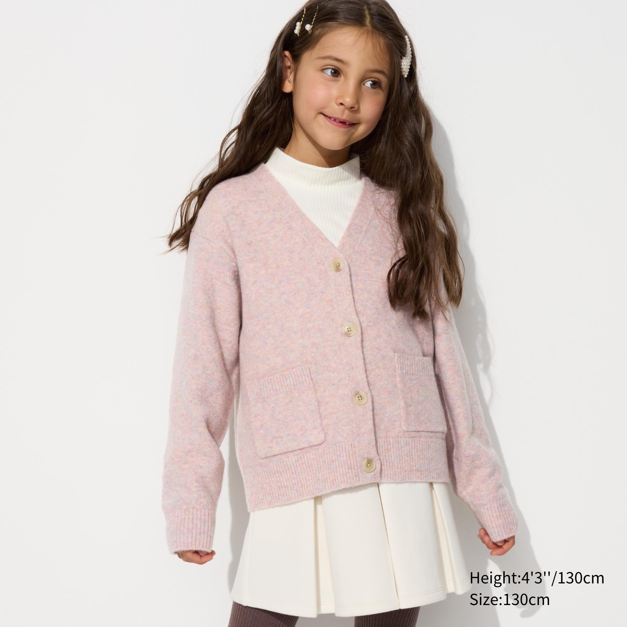 GIRLS SOUFFLE YARN CARDIGAN UNIQLO MY