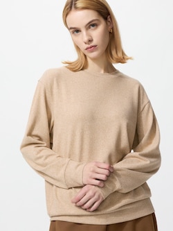 Soft Knitted Fleece Crew Neck T-shirt