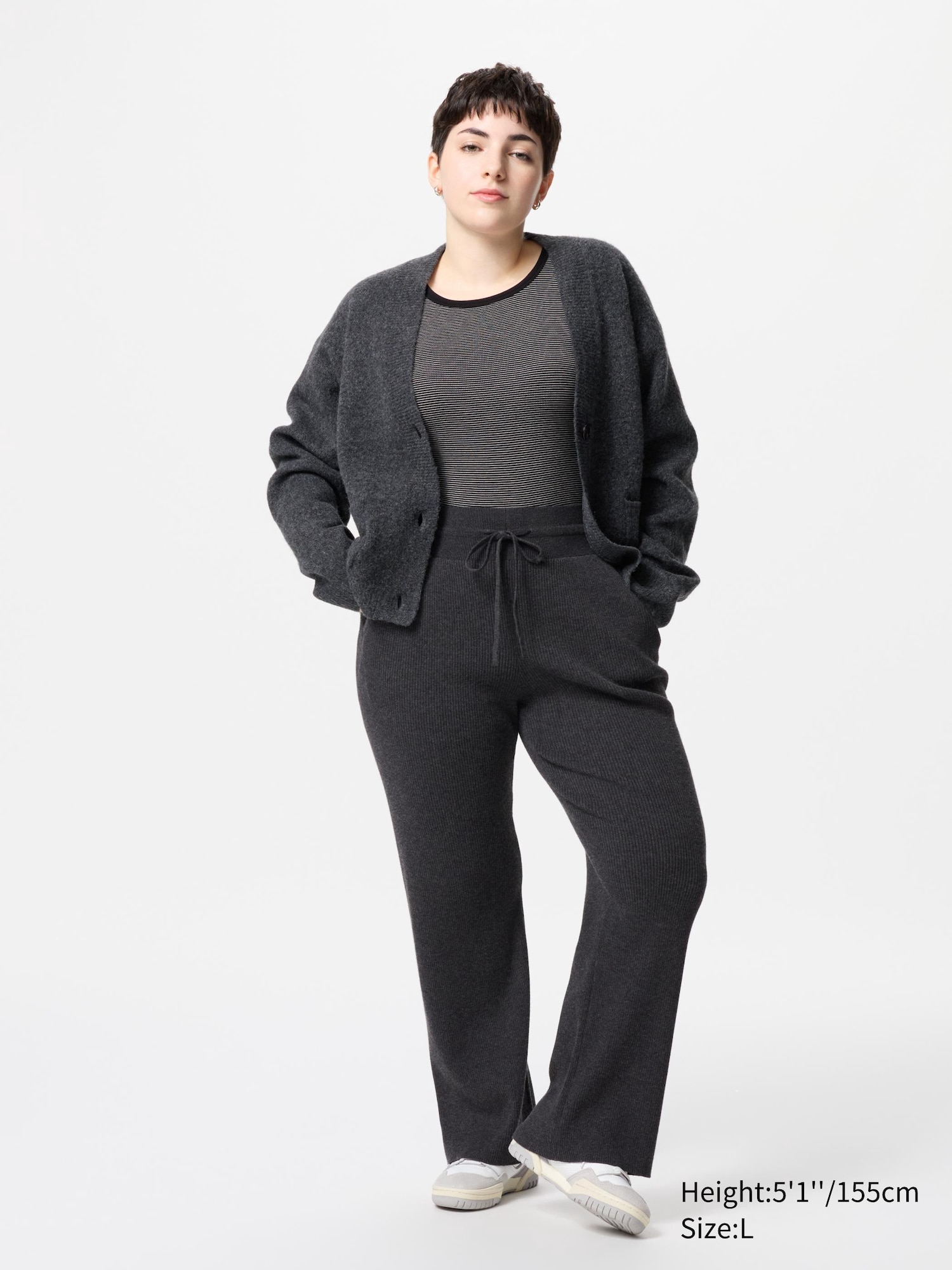 WOMEN'S WASHABLE KNIT RIBBED PANTS | CO-ORD | UNIQLO MY