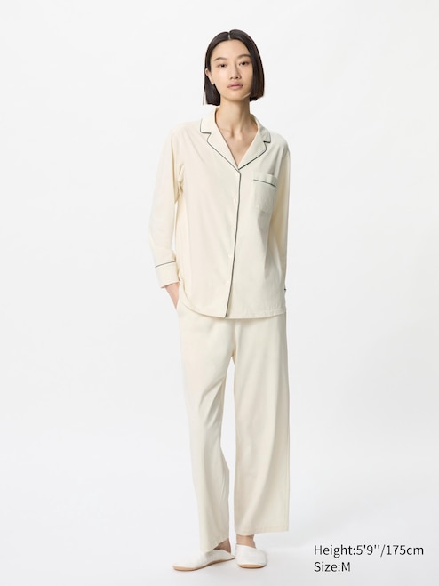 AIRism Cotton Pajamas Long Sleeve