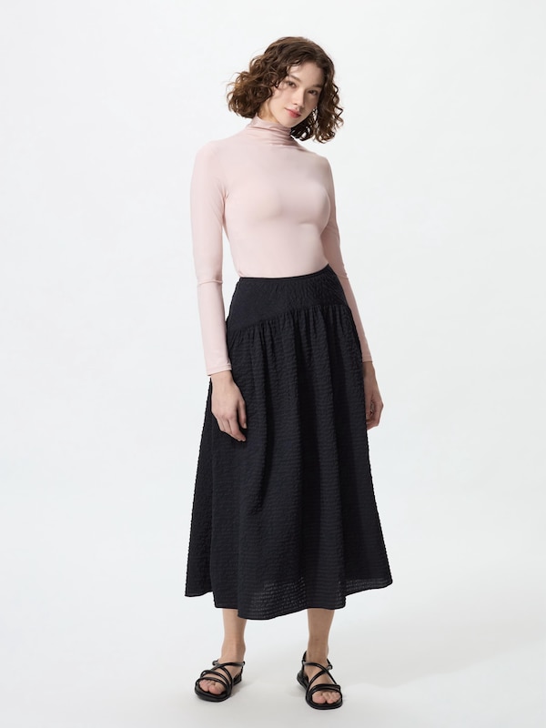 AIRism UV Protection High Neck T-shirt | Long Sleeve