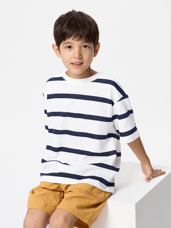 AIRism Cotton Crew Neck T-shirt | Stripe