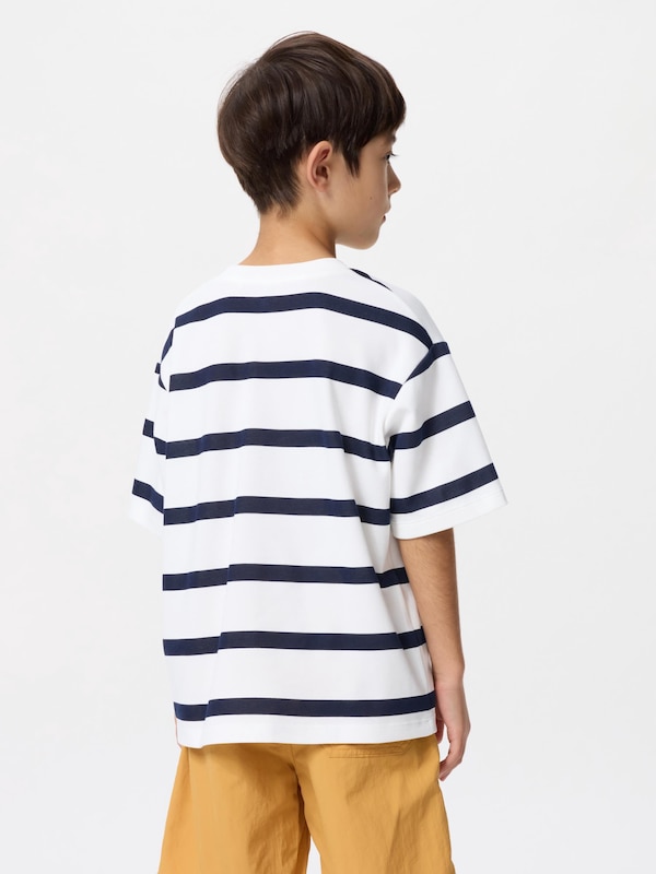 AIRism Cotton Crew Neck T-shirt | Stripe