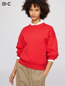 Smooth Cotton Crew Neck Sweater