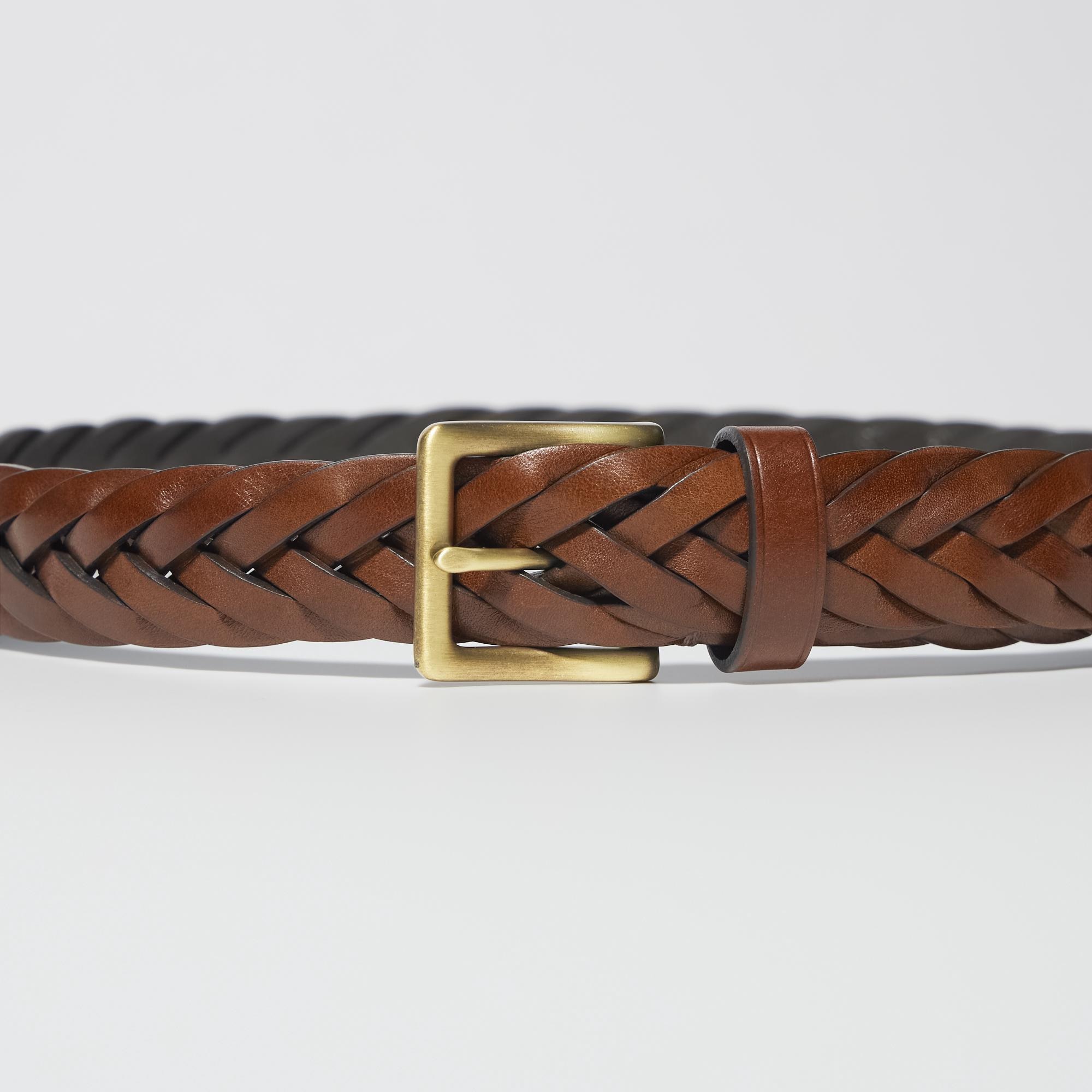 URU ウル LEATHER MESH BELT BROWN Leather Mesh Belt | UNIQLO US