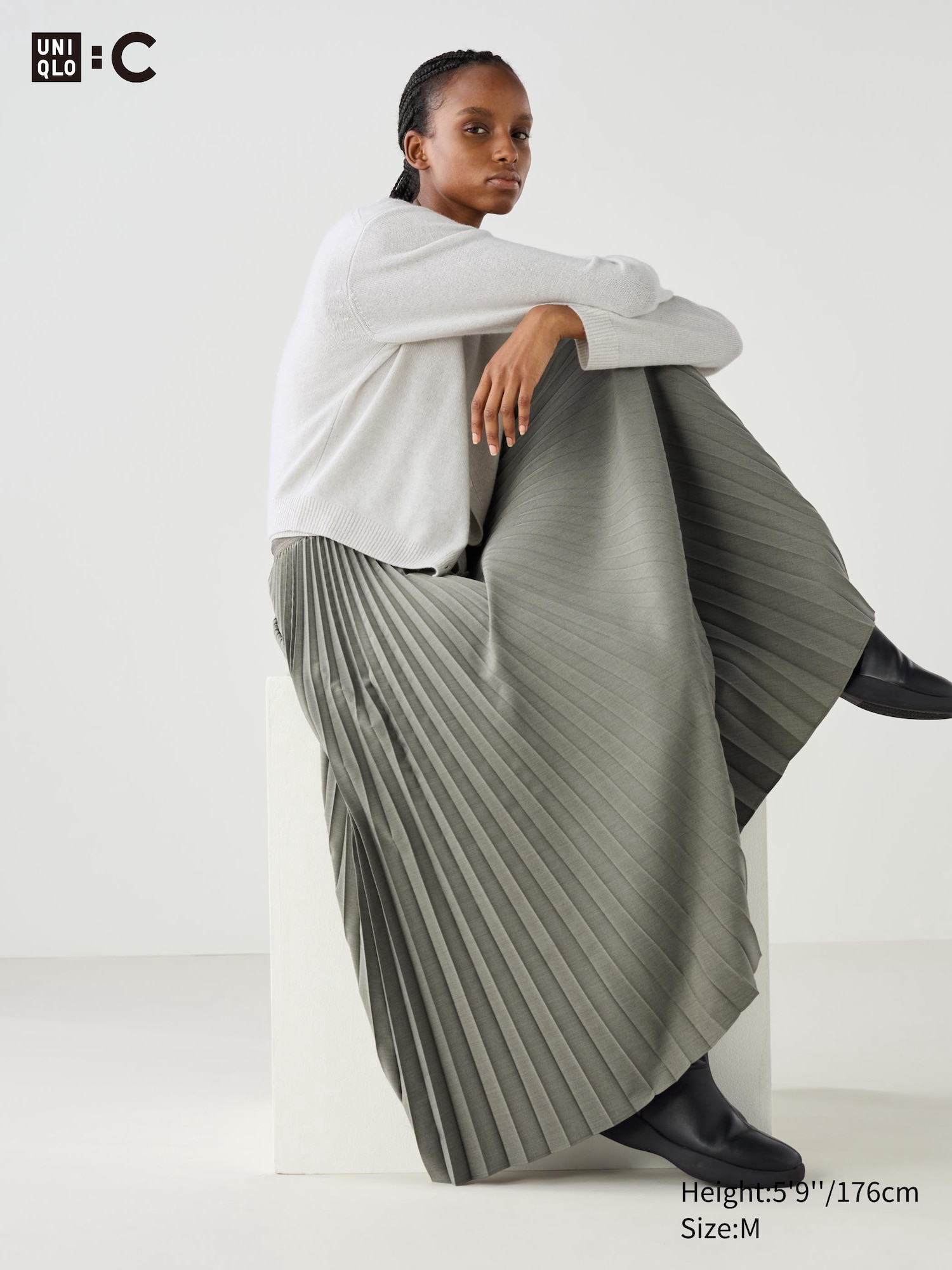 Pleated Long Skirt