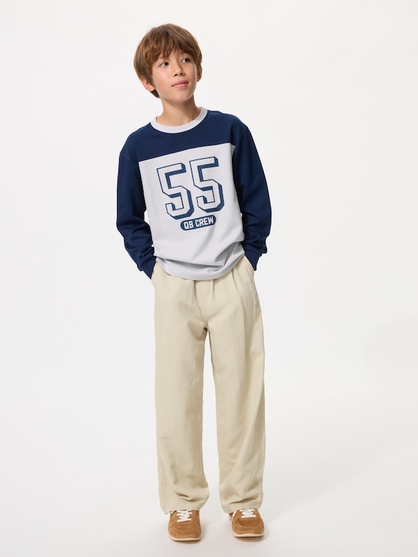 Linen Blend Wide Easy Pants