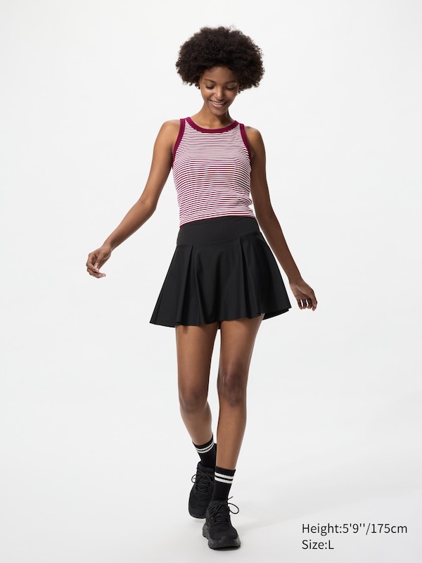 Ribbed Cropped Bra Sleeveless Top | Stripe