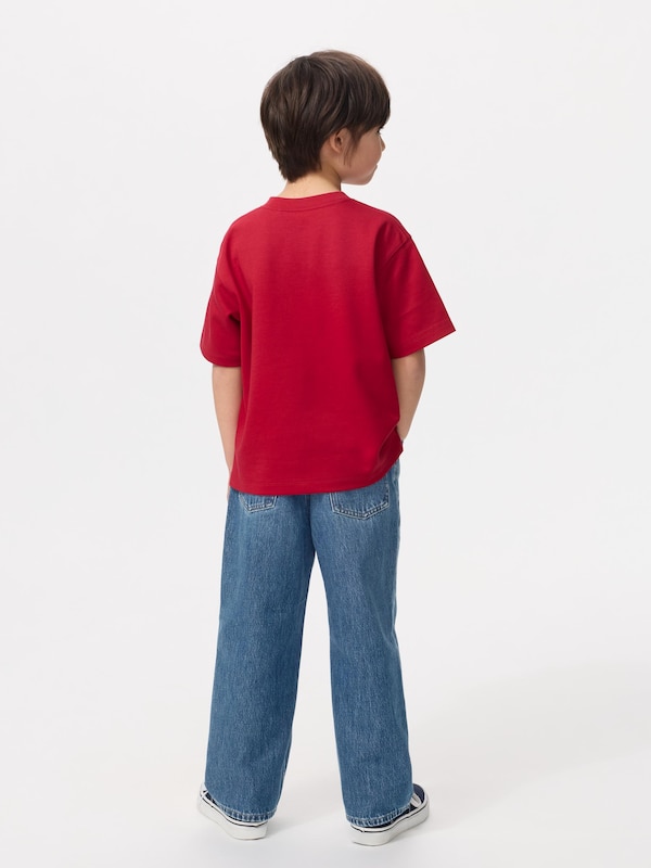 Wide Fit Straight Jeans | Pull-On | Denim