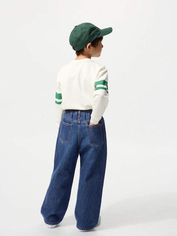 Wide Fit Straight Jeans | Pull-On | Denim