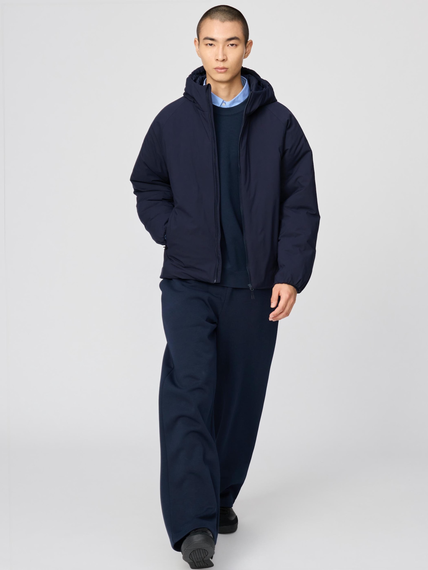 UNIQLO C パフテックパーカ+ ネイビー【新品未使用】Lサイズ ユニクロ公式 | パフテックパーカ(メンズ)