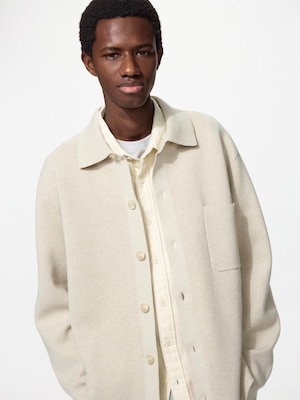 Milano Ribbed Shirt Collar Cardigan