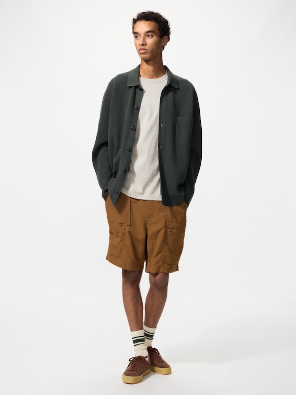 Milano Ribbed Shirt Collar Cardigan