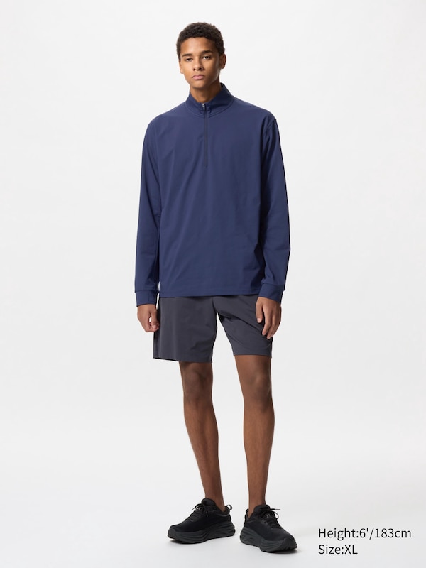 DRY-EX UV Protection Half-Zip T-shirt | Long Sleeve
