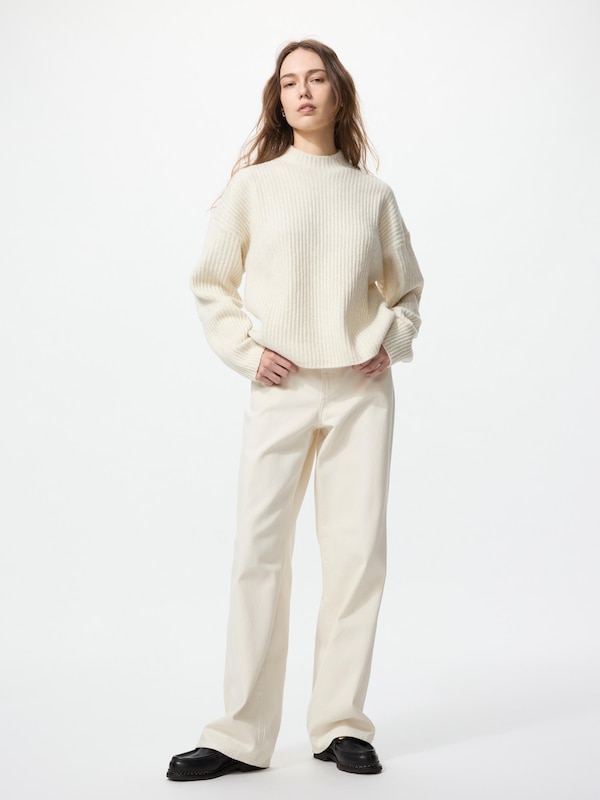 Souffle Yarn Mock Neck Sweater