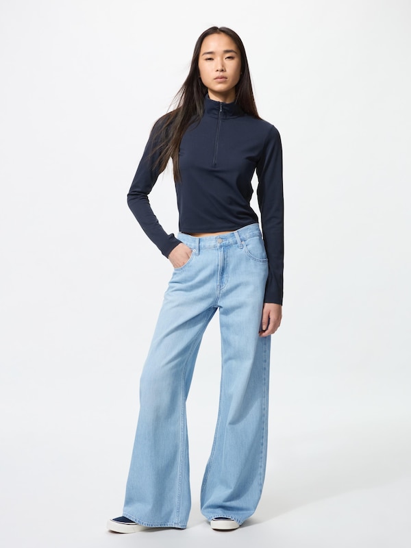 AIRism Soft Half-Zip T-shirt | Long Sleeve | Co-ord
