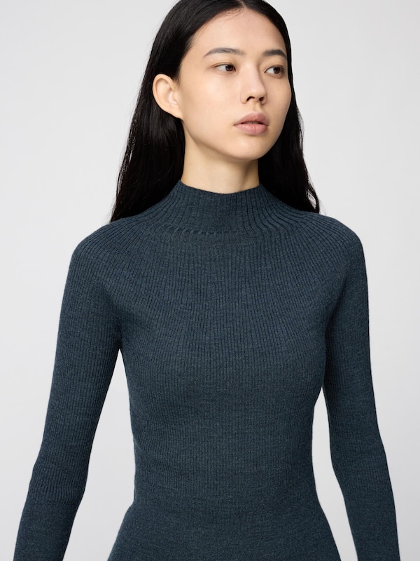 3D Knit Merino Blend Dress