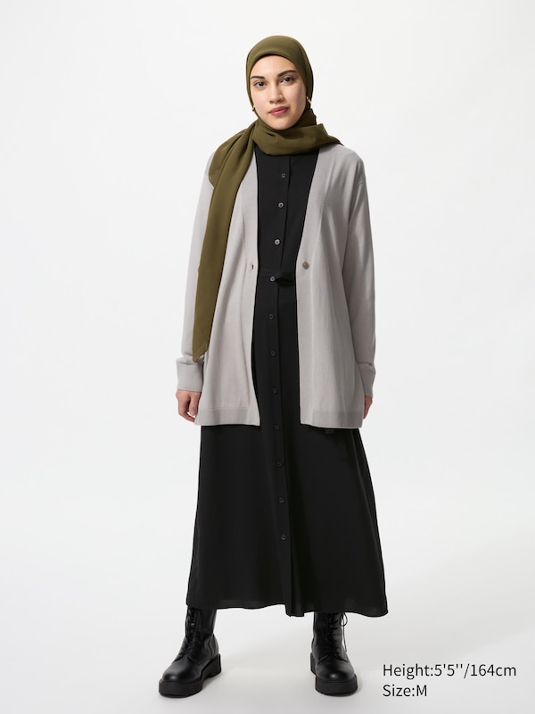 UV Protection V Neck Long Cardigan