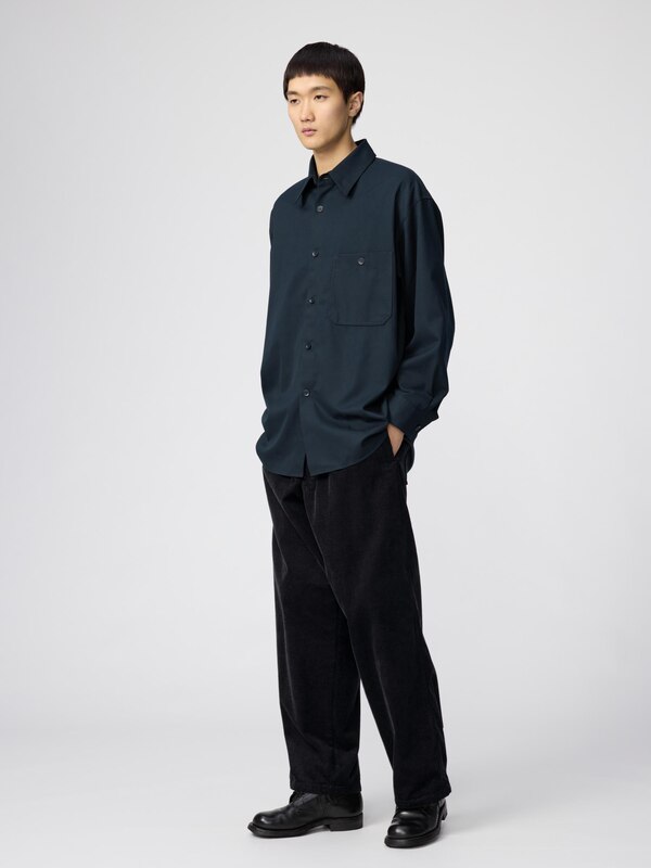 Twill Work Oversized Shirt | Long Sleeve