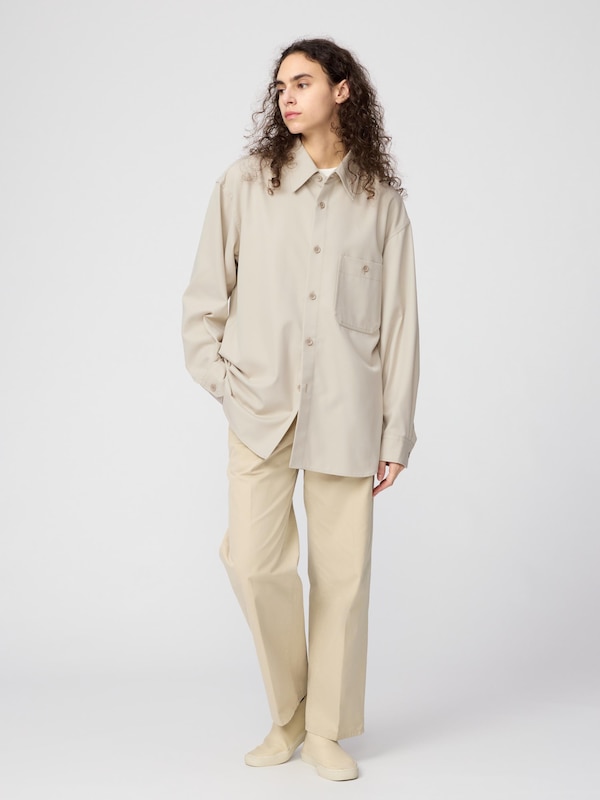 Twill Work Oversized Shirt | Long Sleeve