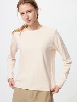Smooth Stretch Cotton T-shirt | Long Sleeve