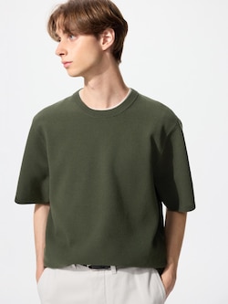Washable Milano Ribbed Knitted T-Shirt | Short Sleeve