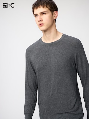 HEATTECH Extra Warm Cashmere Blend Crew Neck T-Shirt | Long Sleeve