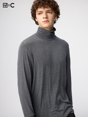 HEATTECH Extra Warm Cashmere Blend Turtle Neck T-shirt | Long Sleeve