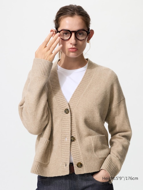 LIGHT SOUFFLE YARN SHORT CARDIGAN UNIQLO MY