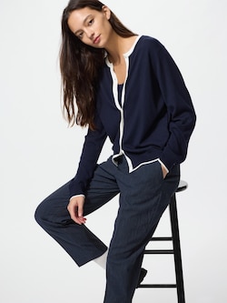 Smart Ankle Pants | Stripe