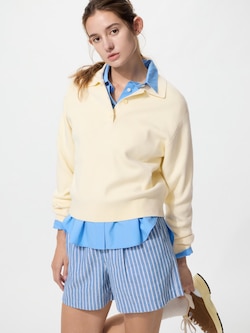 Linen Cotton Shorts | Stripe