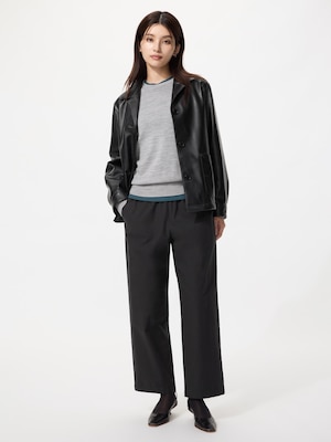 Cotton Relaxed Ankle Pants