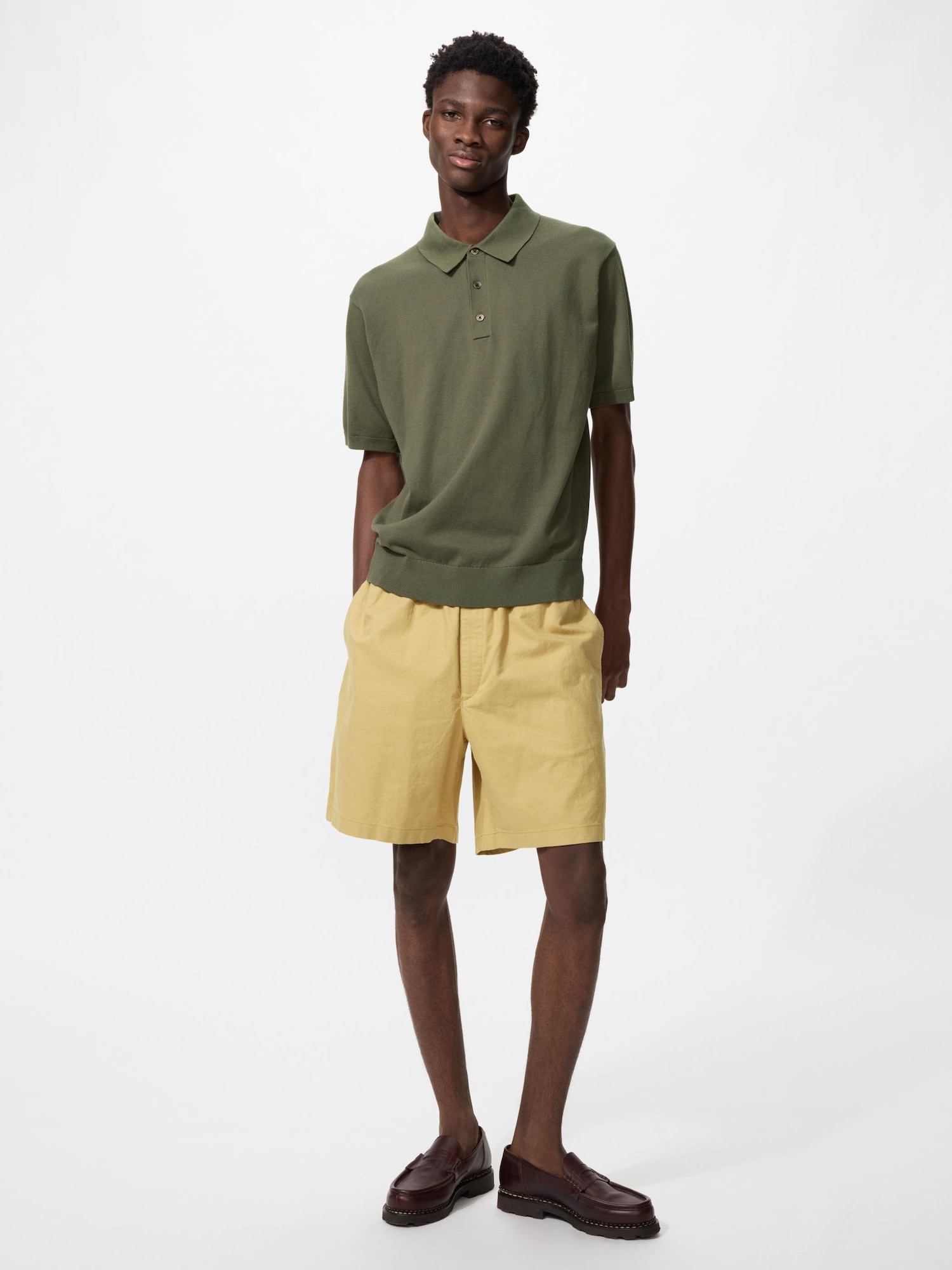Linen Blend Easy Shorts