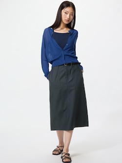 Cotton Midi Skirt