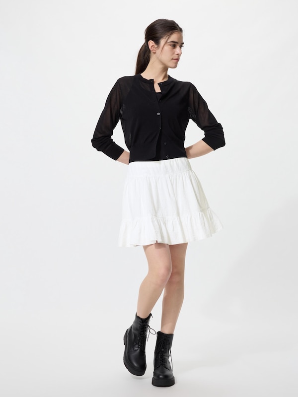 Seersucker Volume Mini Skirt